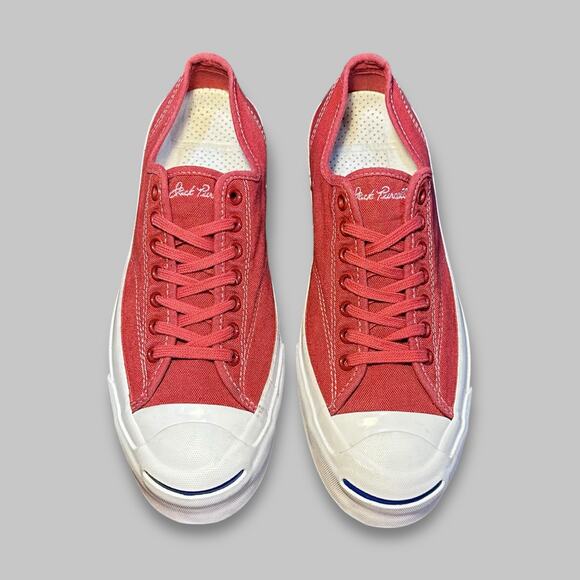 Converse Jack Purcell Ox Red Canvas Sneakers - Men’s Size 9 - Picture 3 of 6